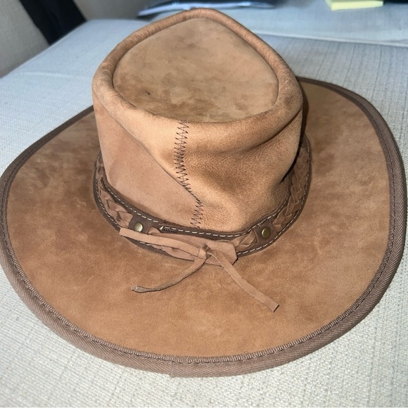 Barmah Hats Squashy Brown Genuine Cattle Leather Made In Australia Size Small - Picture 4 of 7